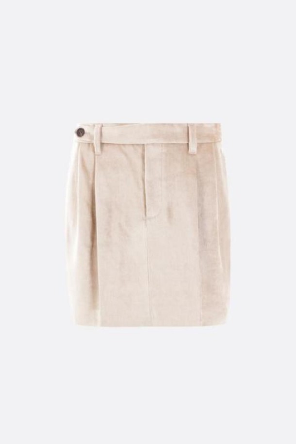 BRUNELLO CUCINELLI - 미디스커트 - 브루넬로 쿠치넬리 여성 스커트 velvet miniskirt NB26