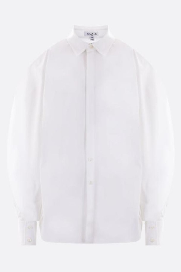 ALAIA - 셔츠 - 알라이아 여성 셔츠 poplin shirt with cut out sleeves NB26