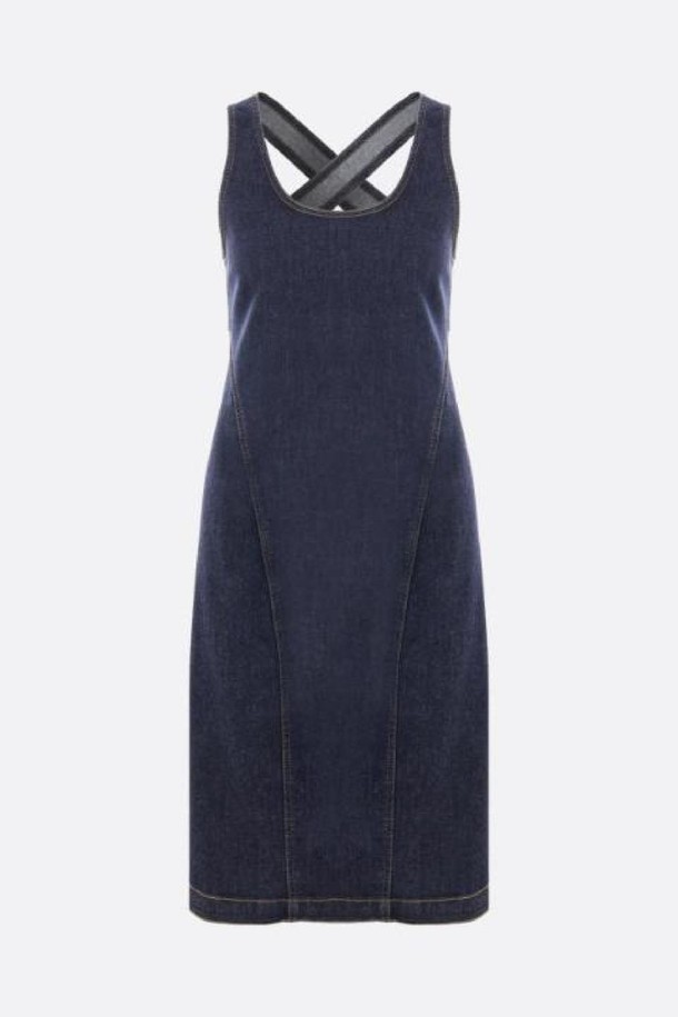 ALAIA - 긴소매 원피스 - 알라이아 여성 원피스 Sculpt denim sleeveless dress NB26