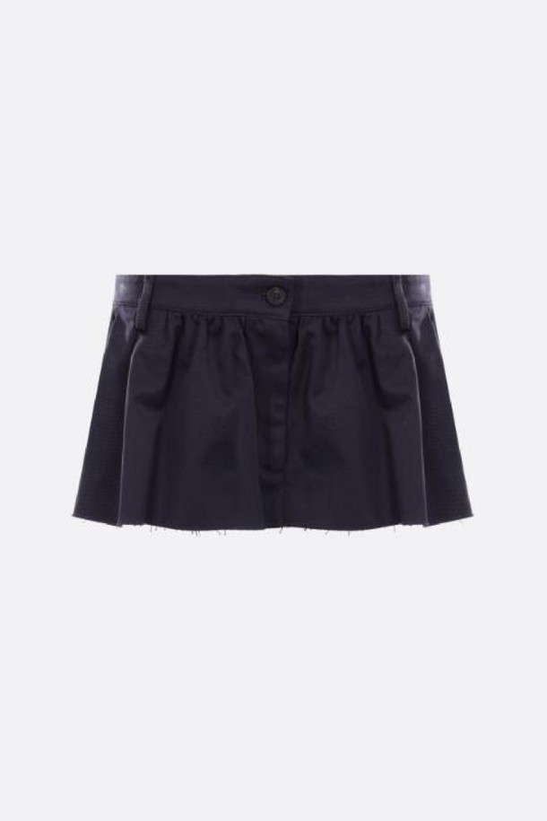 MIU MIU - 미디스커트 - 미우미우 여성 스커트 logo patch gabardine miniskirt NB26