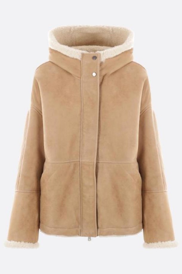 BRUNELLO CUCINELLI - 자켓 - 브루넬로 쿠치넬리 여성 자켓 shearling reversible jacket NB26