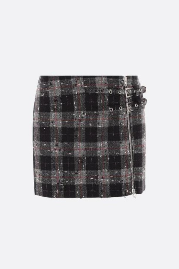 ALESSANDRA RICH - 미디스커트 - 알렉산드라리치 여성 스커트 wool and lurex miniskirt NB26