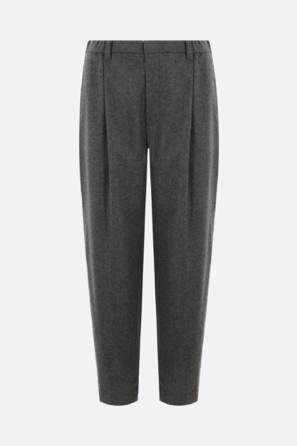 BRUNELLO CUCINELLI - 쇼트팬츠 - 브루넬로 쿠치넬리 여성 크롭 팬츠 flannel baggy trousers NB26