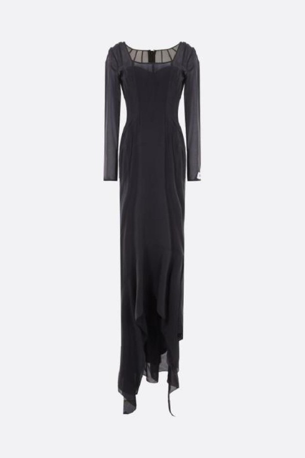 DOLCE & GABBANA - 긴소매 원피스 - 돌체앤가바나 여성 원피스 crepe de chine long dress NB26