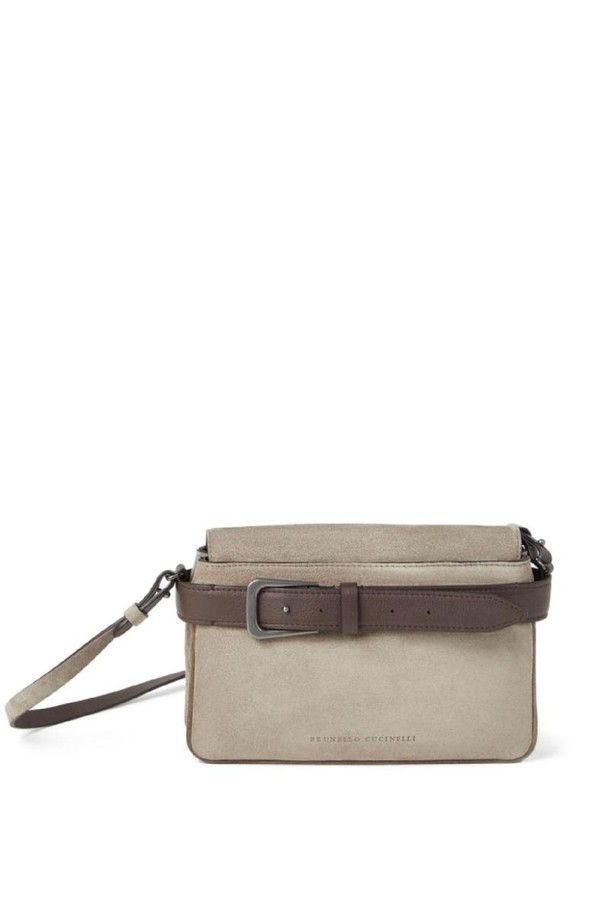 BRUNELLO CUCINELLI - 숄더백 - 브루넬로 쿠치넬리 여성 숄더백 SUEDE SHOULDER BAG NB30