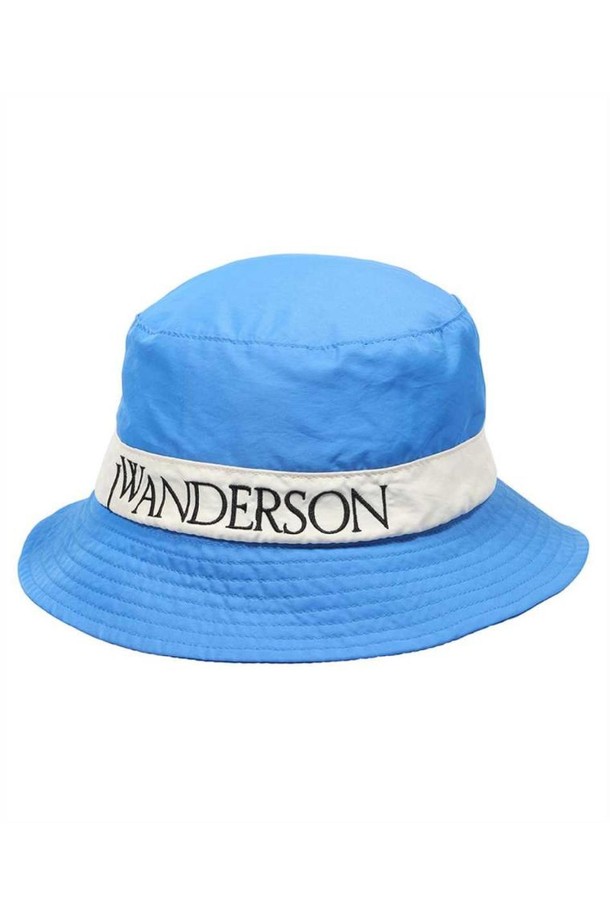 JW ANDERSON - 모자 - JW앤더슨 남성 모자 JW Anderson AC0347 FA0214 LOGO EMBROIDERED TONAL STITCHING BUCKET Hat   Blue NB24