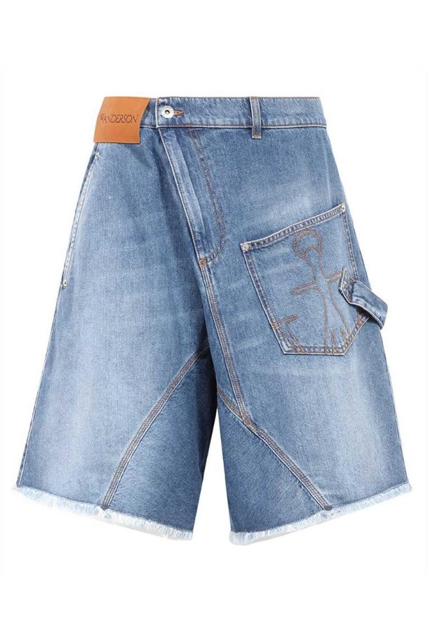 JW ANDERSON - 하프팬츠 - JW앤더슨 남성 숏팬츠 JW Anderson DT0088 PG1164 TWISTED WORKWEAR Shorts   Blue NB24