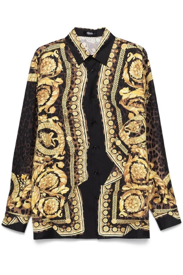 VERSACE - 긴팔셔츠 - 베르사체 남성 셔츠 BAROCCO PRINT SILK SHIRT NB30