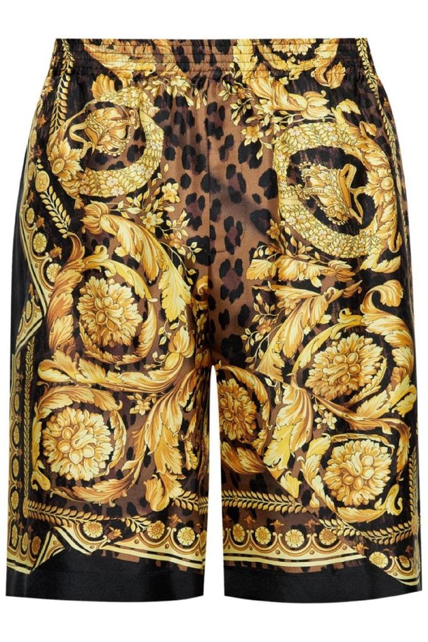 VERSACE - 하프팬츠 - 베르사체 남성 반바지 BAROCCO PRINT SILK SHORTS NB30