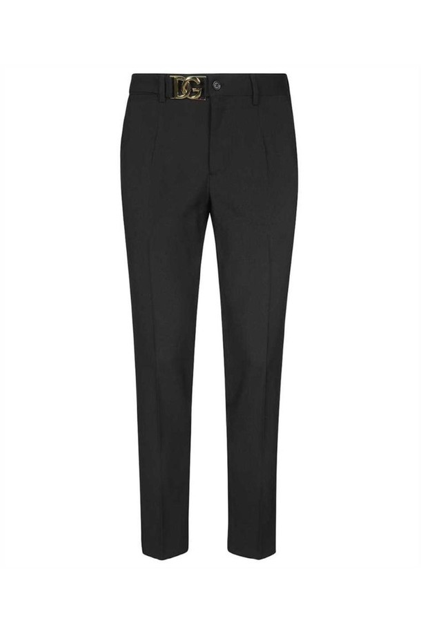 DOLCE & GABBANA - 슬랙스/수트팬츠 - 돌체앤가바나 남성 팬츠 Dolce   Gabbana GVFOET FU234 LOGO BUCKLE TAPERED Trousers   Black NB24