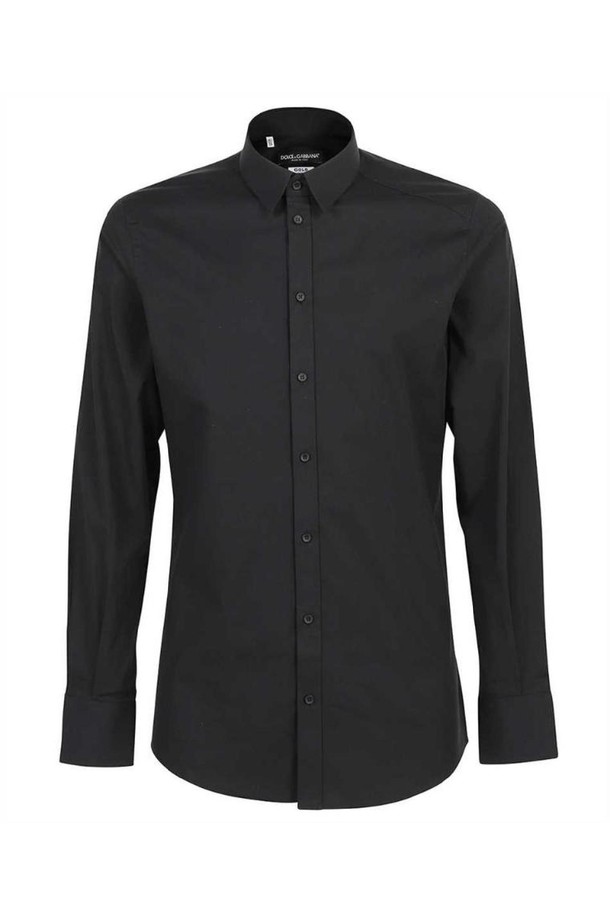 DOLCE & GABBANA - 긴팔셔츠 - 돌체앤가바나 남성 셔츠 Dolce   Gabbana G5EJ0T FUEEE GOLD FIT COTTON Shirt   Black NB24