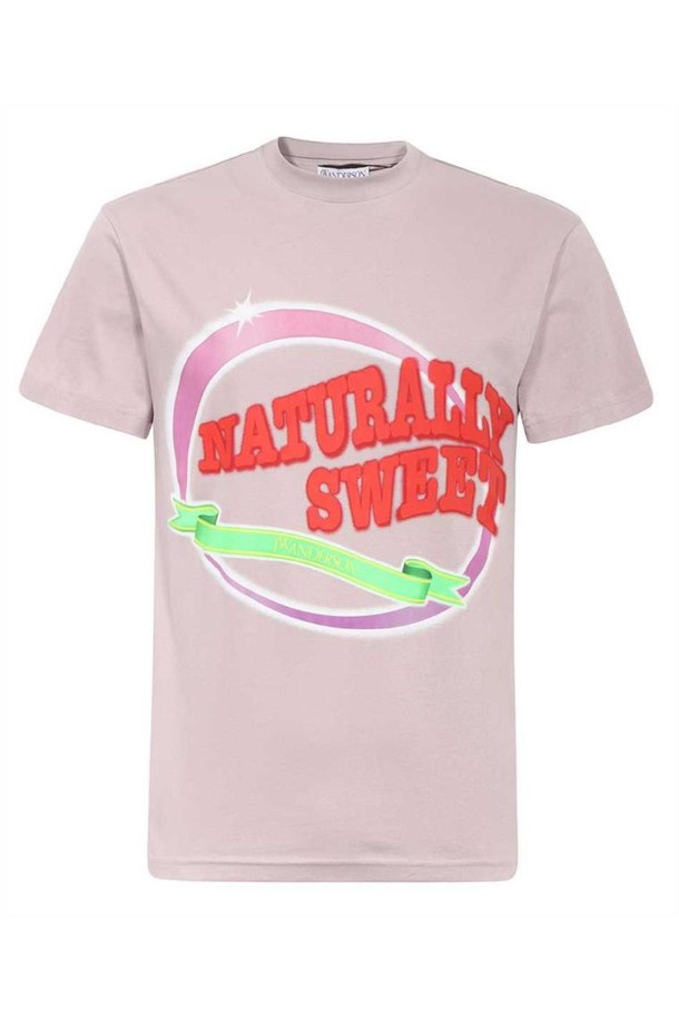 JW ANDERSON - 반팔티셔츠 - JW앤더슨 남성 티셔츠 JW Anderson JT0204 PG0980 NATURALLY SWEET CLASSIC T shirt   Purple NB24