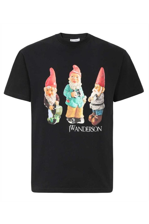 JW ANDERSON - 반팔티셔츠 - JW앤더슨 남성 티셔츠 JW Anderson JT0212 PG0980 GNOME TRIO T shirt   Black NB24