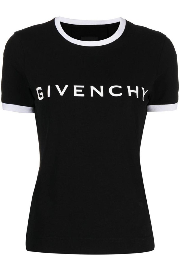 GIVENCHY - 반소매 티셔츠 - 지방시 여성 티셔츠 LOGO COTTON T SHIRT NB30