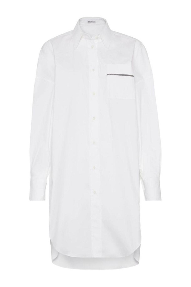 BRUNELLO CUCINELLI - 셔츠 - 브루넬로 쿠치넬리 여성 셔츠 블라우스 COTTON SHIRT NB30