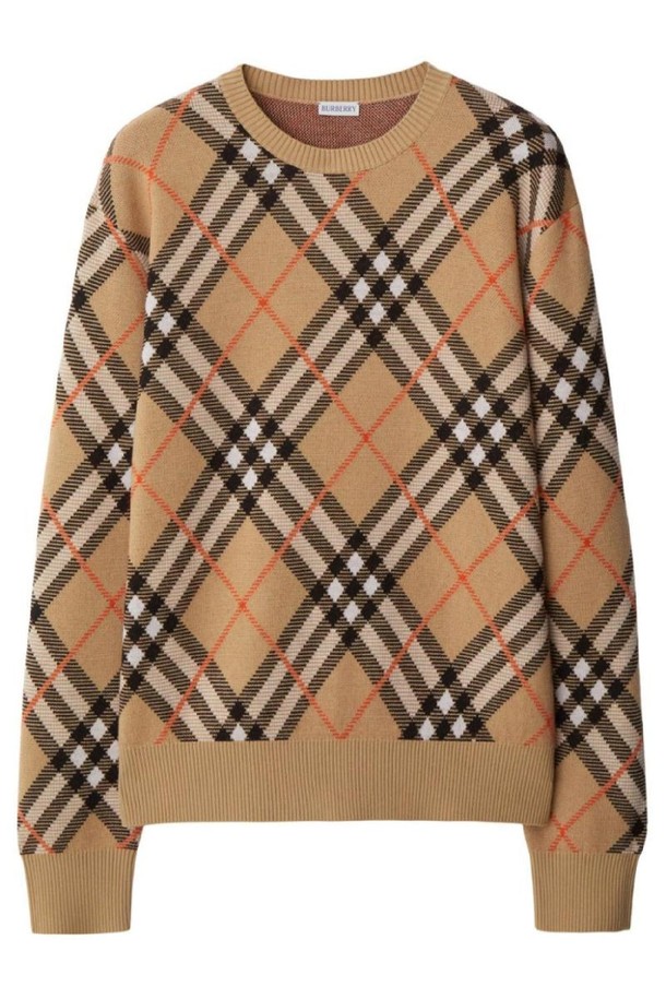 BURBERRY - 스웨터 - 버버리 여성 니트 스웨터 CHECK WOOL JUMPER NB30