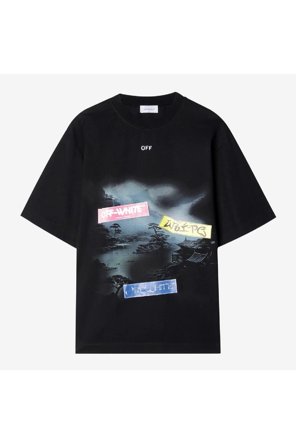 OFF-WHITE - 반팔티셔츠 - 오프화이트 남성 티셔츠 Off White Type Sticker Skate T Shirt NB25