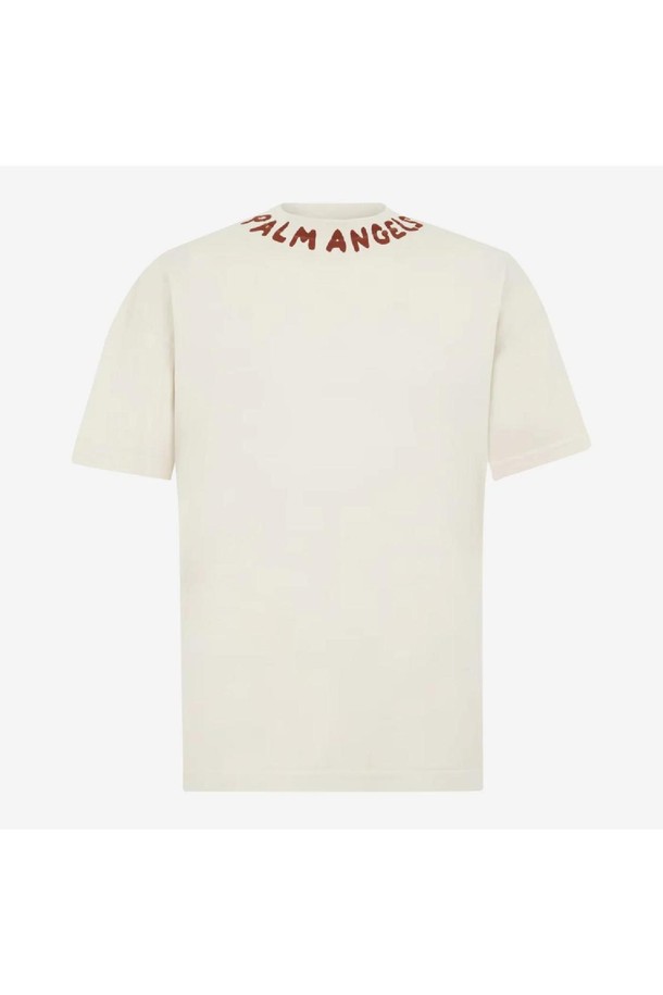 PALMANGELS - 반팔티셔츠 - 팜앤젤스 남성 티셔츠 Palm Angels Neck Logo T Shirt NB25