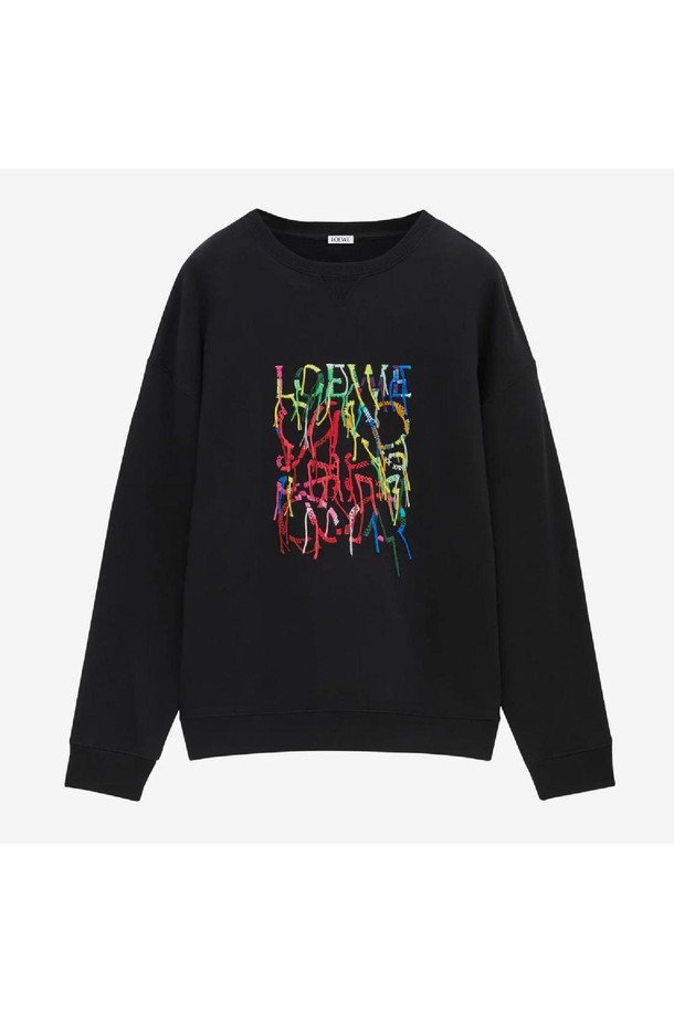 LOEWE - 스웨트셔츠 - 로에베 남성 맨투맨 후드 Loewe Embroidered Anagram Logo Sweatshirt NB25