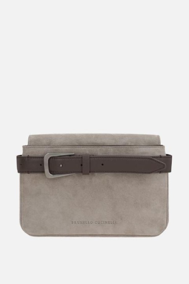 BRUNELLO CUCINELLI - 숄더백 - 브루넬로 쿠치넬리 여성 숄더백 Sartorial small suede shoulder bag NB26