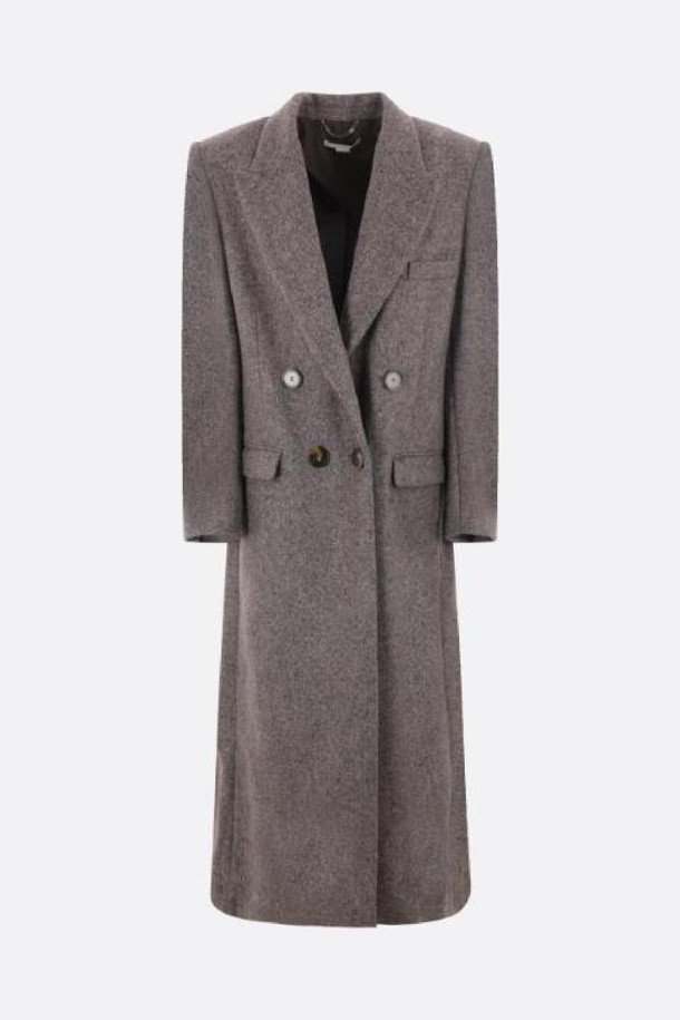 STELLA McCARTNEY - 코트 - 스텔라 맥카트니 여성 코트 oversize tweed long coat NB26