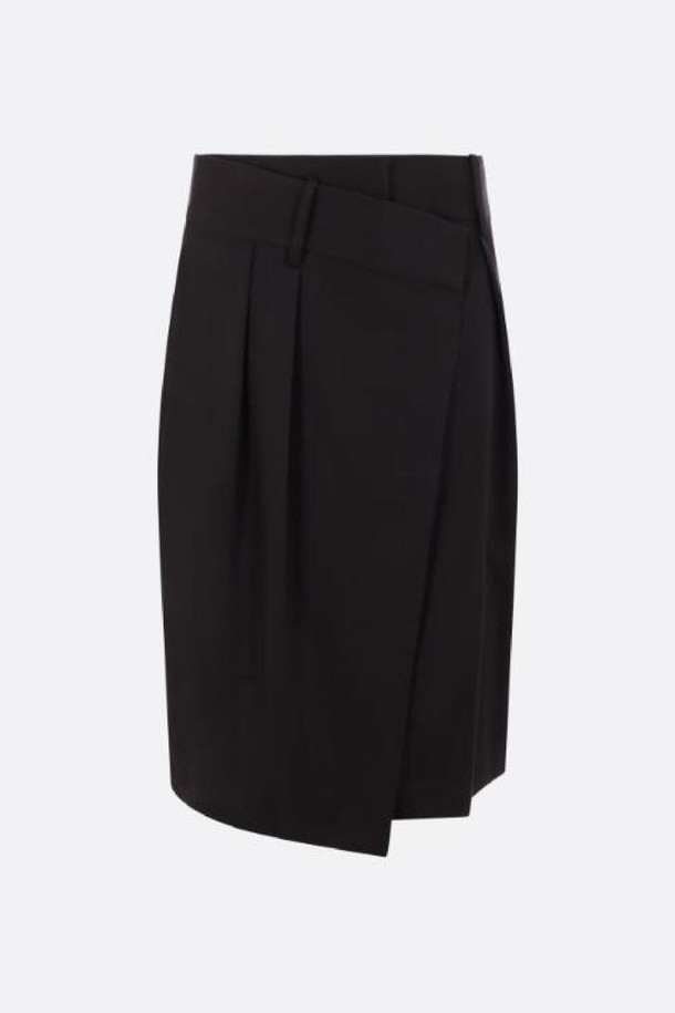 LOEWE - 미디스커트 - 로에베 여성 스커트 cotton and silk wrap skirt NB26