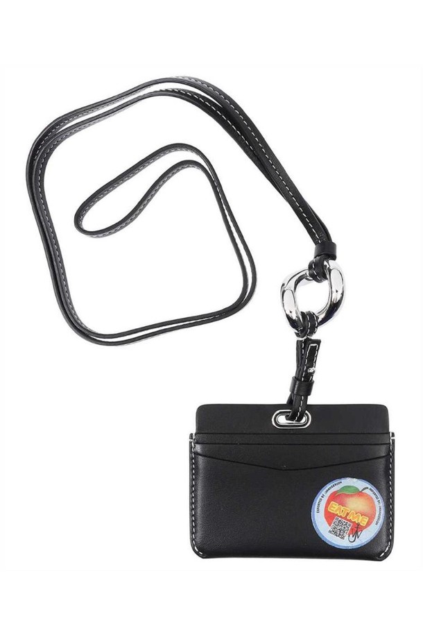 JW ANDERSON - 반지갑 - JW앤더슨 여성 카드지갑 JW Anderson AC0229 LA0231 CHAIN LINK STRAP Card holder   Black NB24