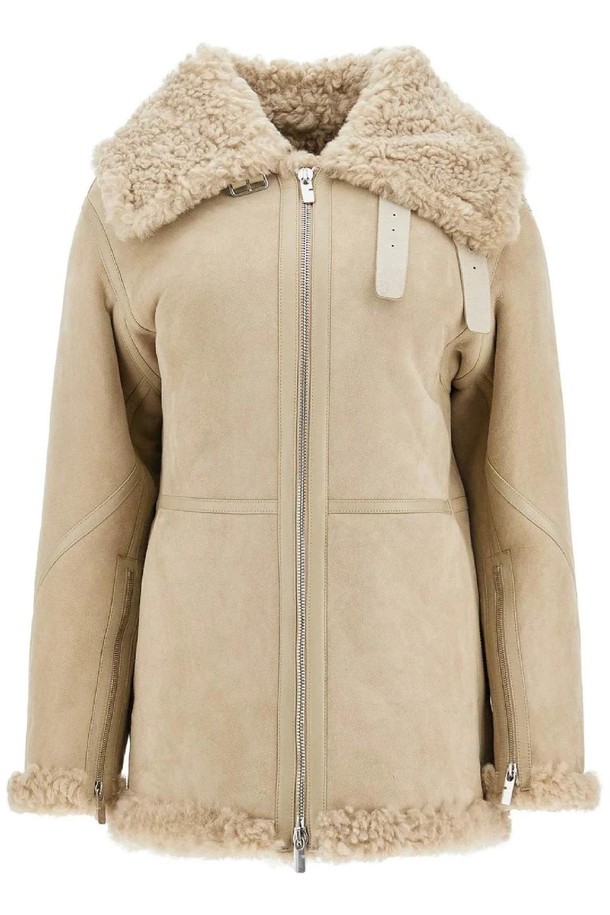 BURBERRY - 자켓 - 버버리 여성 레더 자켓 shearling aviator jacket for NB02