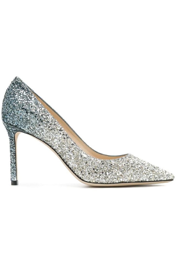 JIMMY CHOO - 펌프스 - 지미추 여성 펌프스 ROMY 85 GLITTERED LEATHER PUMPS NB30