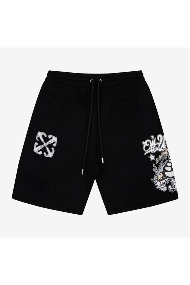 OFF-WHITE - 반팔티셔츠 - 오프화이트 남성 티셔츠 Off White Dragon Skate Sweatshorts NB25