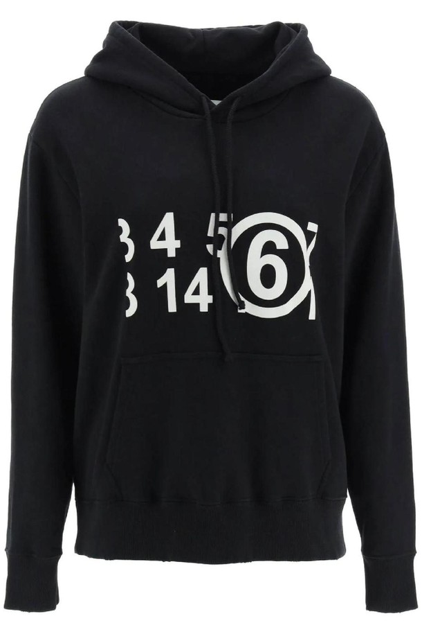 MM6 Maison Margiela - 스웨터 - 엠엠식스 메종마르지엘라 여성 맨투맨 후드 numeric logo hoodie NB02