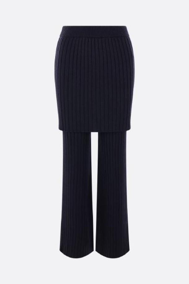 LOEWE - 롱/미디팬츠 - 로에베 여성 바지 rib knit skirt trousers NB26