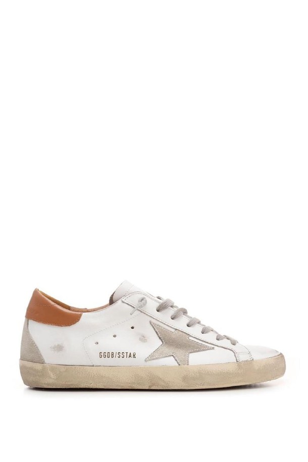 GOLDEN GOOSE  - 스니커즈 - 골든구스 남성 스니커즈 White and brown  Superstar  sneakers NB19