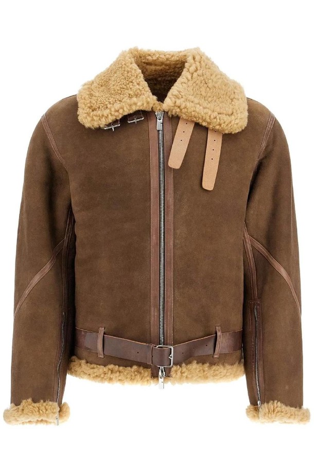 BURBERRY - 블루종/점퍼 - 버버리 남성 레더 자켓 shearling aviator jacket for NB02