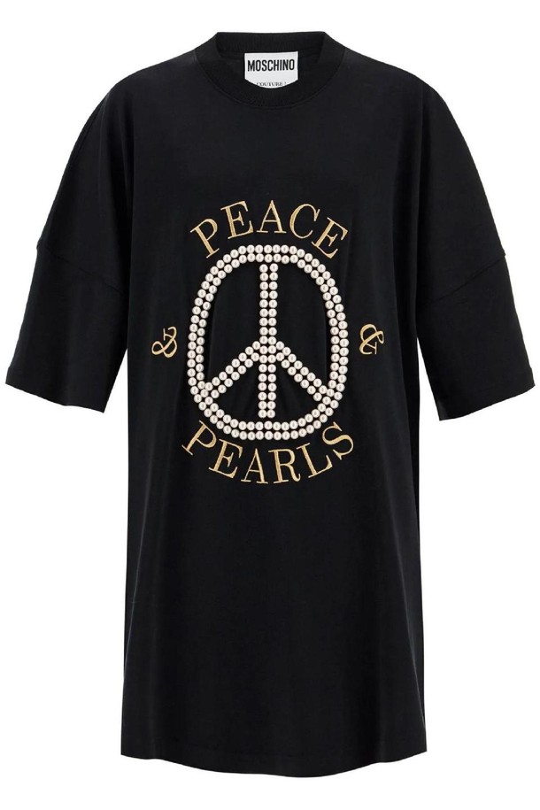 MOSCHINO - 긴소매 원피스 - 모스키노 여성 원피스  peace   pearls t shirt NB02