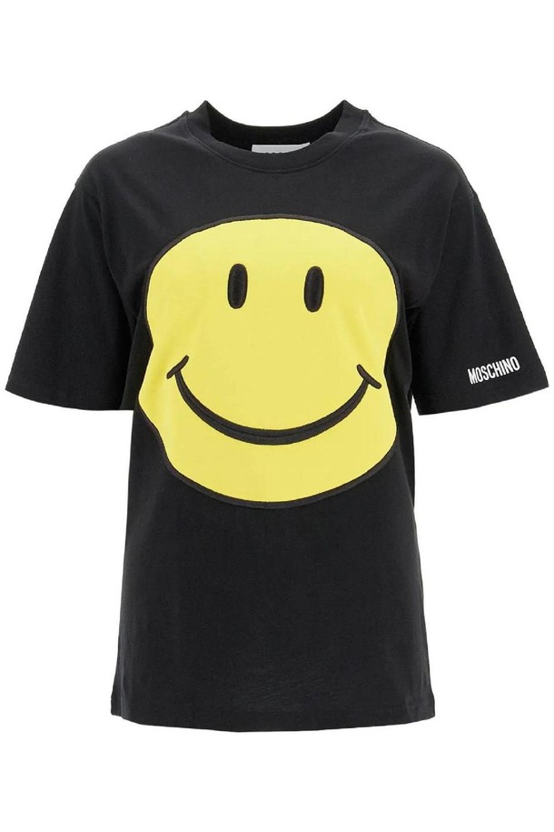 MOSCHINO - 반소매 티셔츠 - 모스키노 여성 티셔츠 smiley face t NB02