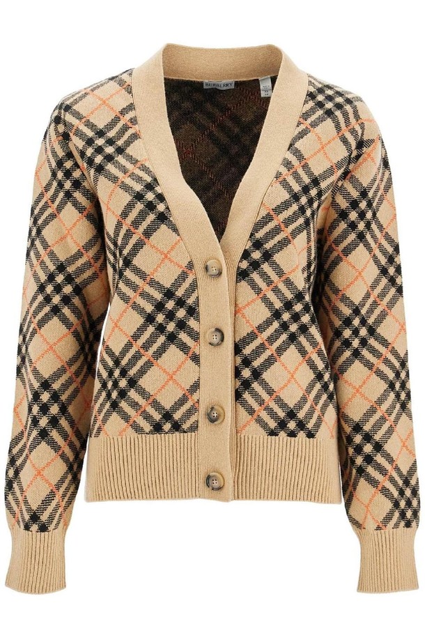 BURBERRY - 가디건 - 버버리 여성 가디건 ered cashmere boxy cardigan with NB02