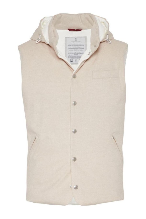 BRUNELLO CUCINELLI - 블루종/점퍼 - 브루넬로 쿠치넬리 남성 자켓 SLEEVELESS DOWN WAISTCOAT WITH DETACHABLE HOODIE NB30