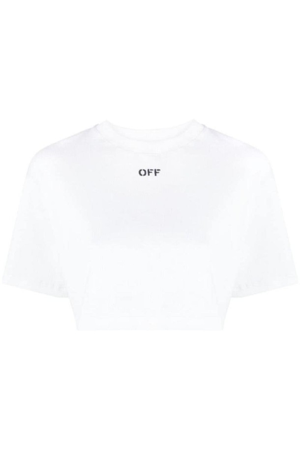 OFF-WHITE - 반소매 티셔츠 - 오프화이트 여성 티셔츠 LOGO COTTON T SHIRT NB30