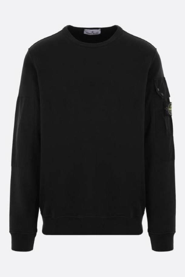 STONE ISLAND - 스웨트셔츠 - 스톤아일랜드 남성 맨투맨 후드 logo badge cotton jersey sweatshirt NB26