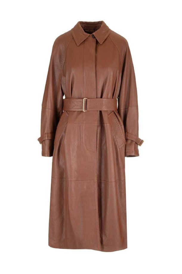 MAX MARA - 코트 - 막스마라 여성 코트  Bellico  leather trench coat NB19