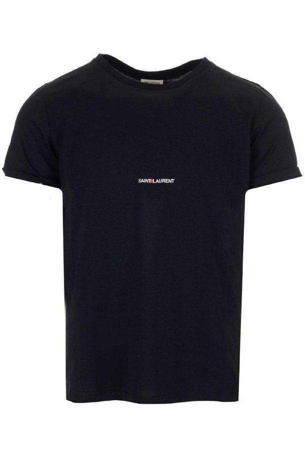 SAINT LAURENT - 반팔티셔츠 - 생로랑 남성 티셔츠 T SHIRT CLASSIQUE CREWNECK SHORT SLEEVE WITH LOGO NB19