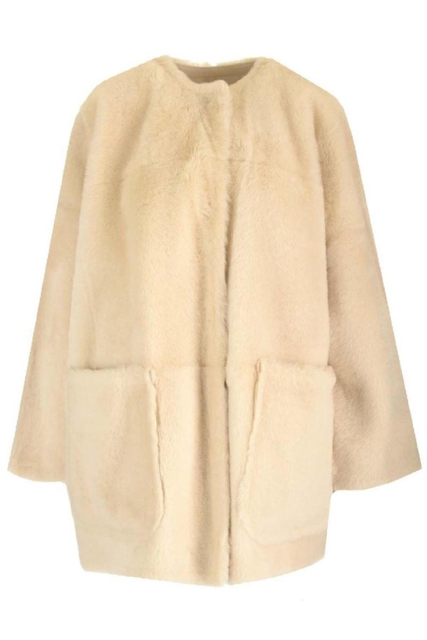 MAX MARA - 코트 - 막스마라 여성 코트 Shearling reversible coat NB19