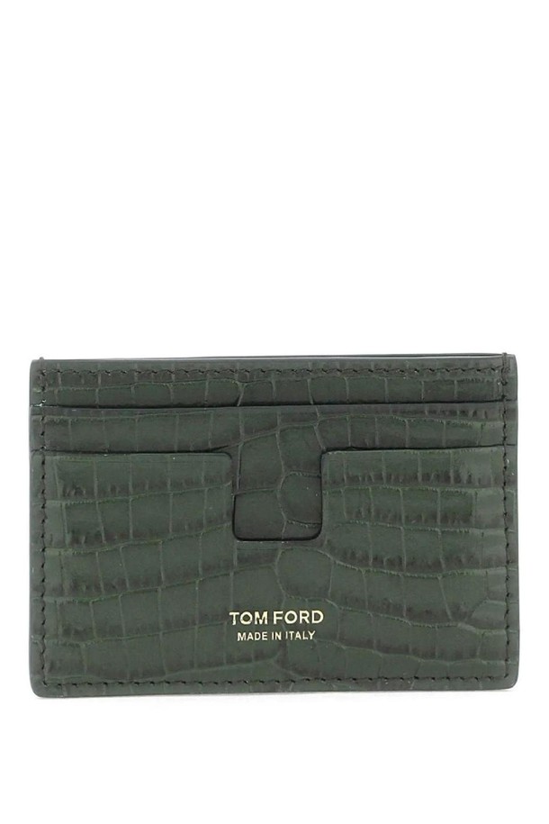 TOM FORD - 지갑 - 톰포드 남성 카드 지갑 croco embossed leather card holder NB02