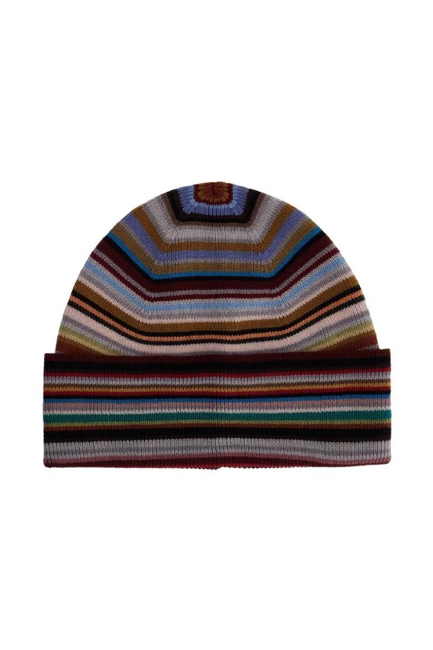 Paul Smith - 모자 - 폴스미스 남성 모자 signature stripe virgin wool beanie hat NB02