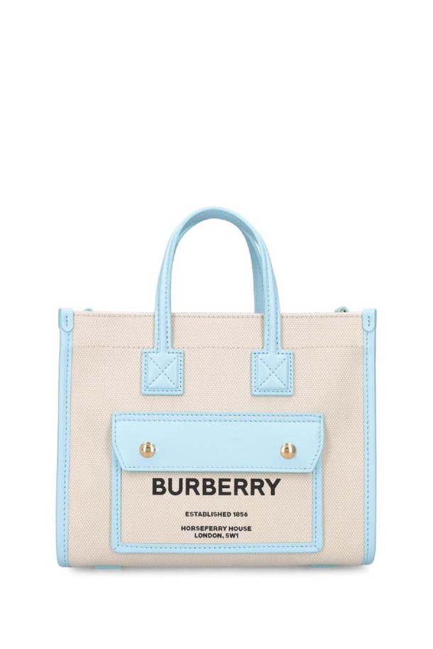 BURBERRY - 토트백 - 버버리 여성 탑핸들백 Mini Freya cotton tote bag NB01