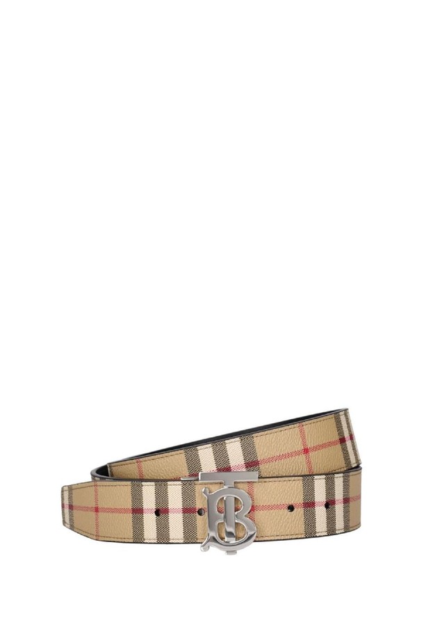 BURBERRY - 벨트 - 버버리 남성 벨트 35mm TB Check printed belt NB01