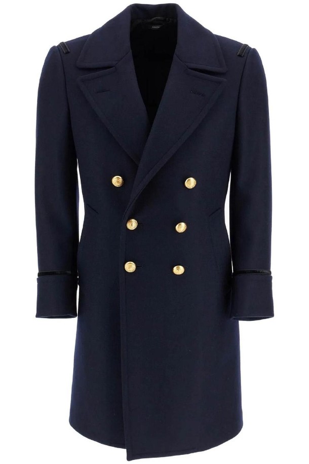 TOM FORD - 코트 - 톰포드 남성 코트 double breasted wool felt coat NB02