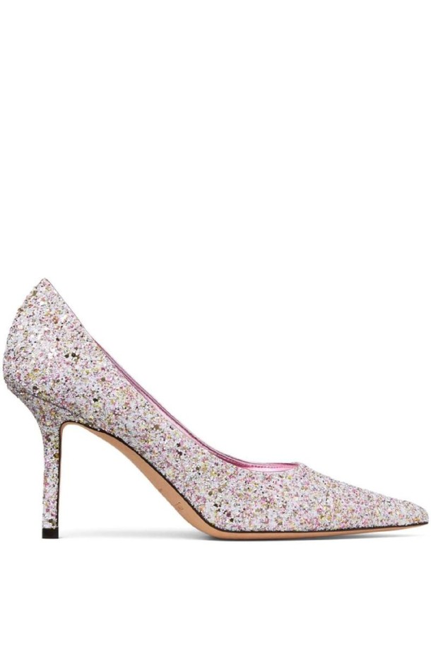 JIMMY CHOO - 펌프스 - 지미추 여성 펌프스 LOVE 85 GLITTERED LEATHER PUMPS NB30