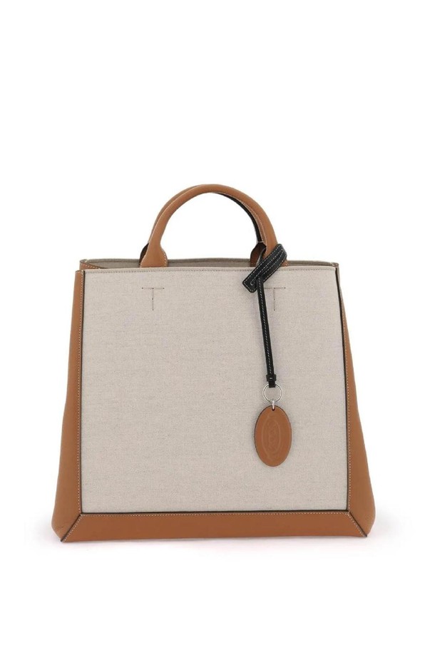 TOD'S - 토트백 - 토즈 여성 토트백 canvas   leather tote bag NB02